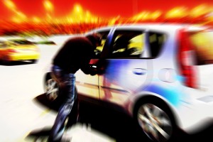 véhicule victime d'une effraction