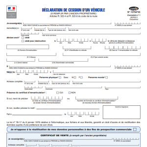 Certificat de cession 50cc